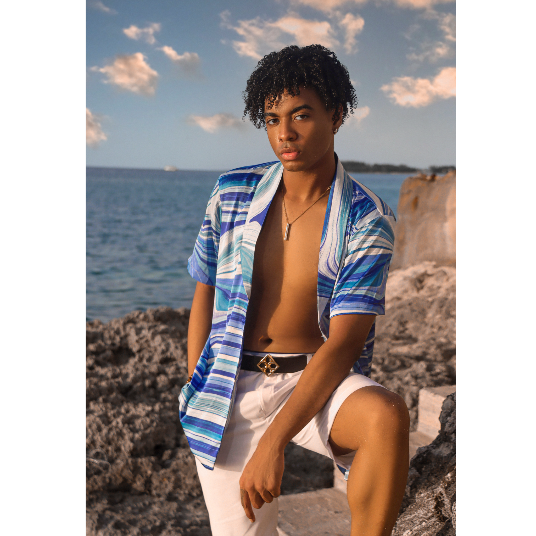 Shallow Seas Lapel Shirt