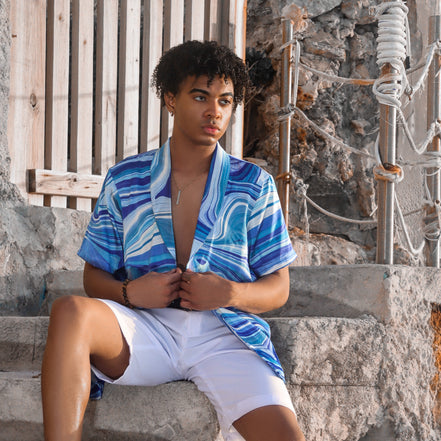 Shallow Seas Lapel Shirt