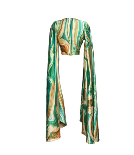 Maravilla Extended Sleeve Wrap Blouse